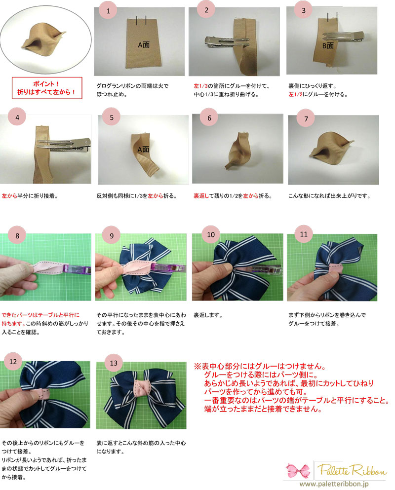 ひねりパーツの作り方と接着方法