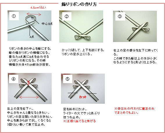 飾りリボンの作り方